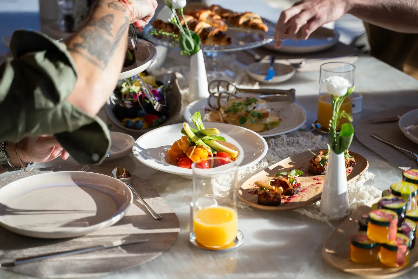 Plated dining moment